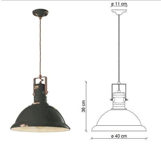 Ferroluce, LAMPA SUFITOWA VINTAGE 40 - C1690