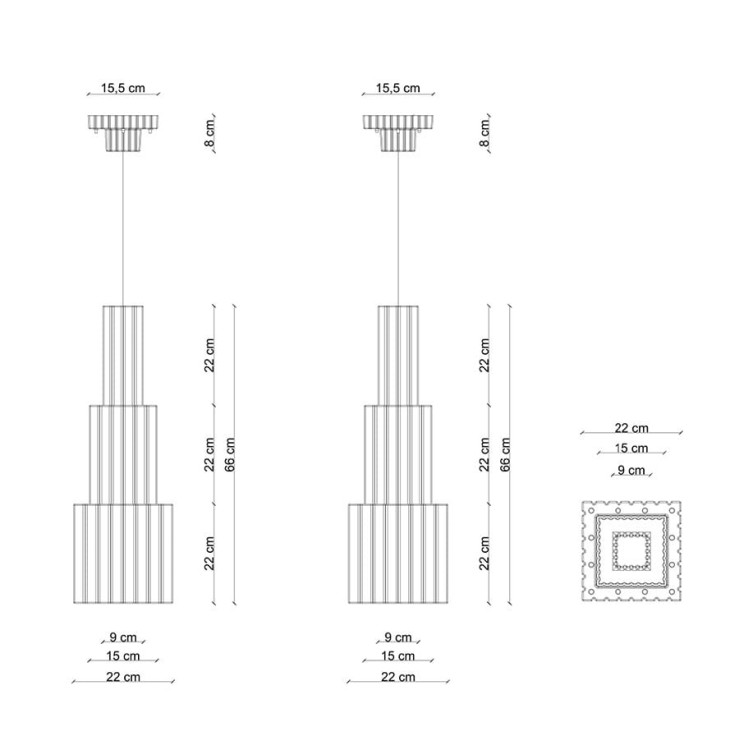ceramiczna lampa wisząca Ferroluce C2832 Metra ręcznie wykonana