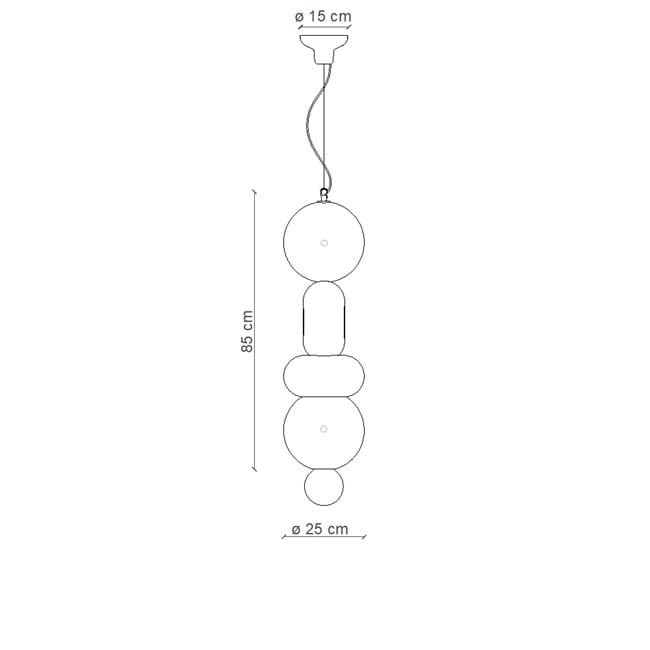 lampa sufitowa Ferroluce Bumbum Lungo C2757 do restauracji i kawiarni styl deco