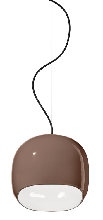 lampa wisząca Ferroluce C2550 Ayrton ceramiczna kolor brązowy do jadalni nad stół