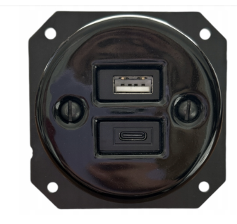 Gniazdo ceramiczne czarne