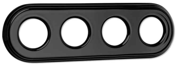 Ramka ceramiczna poczwórna Novantica czarna