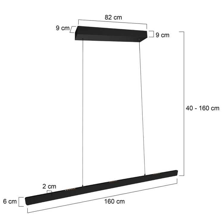 nowoczesna lampa wisząca Steinhauer Fluxy 4190ZW czarna oświetlenie do salonu i jadalni