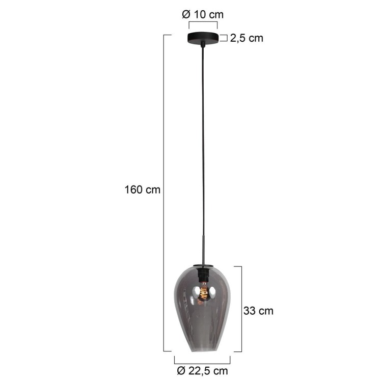 czarna lampa wisząca Steinhauer do kuchni loft
