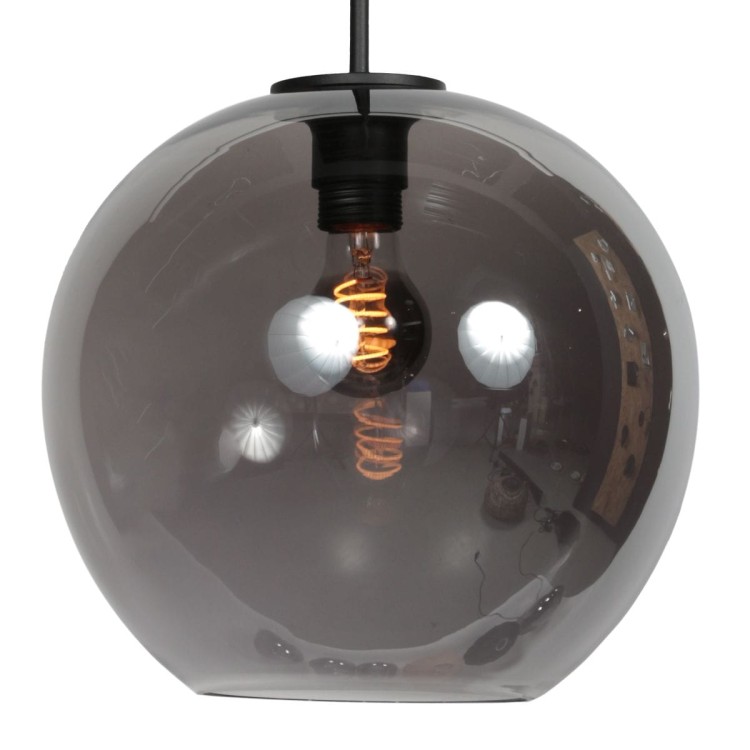 lampa wisząca Steinhauer HaloSwap 4294ZW z dymionym szkłem do salonu