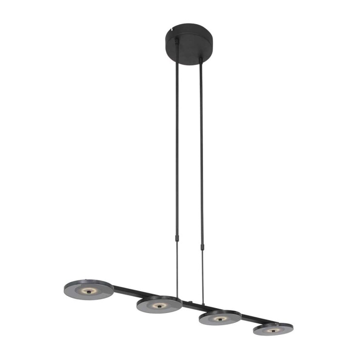 lampa wisząca Steinhauer Turound 3512ZW czarna listwa LED do jadalni